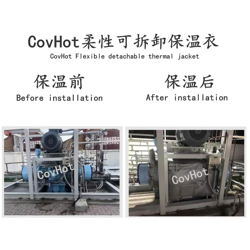 空氣壓縮機(jī)氫氣壓縮機(jī)冬季防凍保溫套,加氫站防火伴熱保溫衣